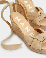 Wedge Espadrilles With Knot Vintage Taupe On Tone