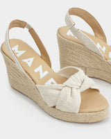 Wedge Espadrilles With Knot Natural