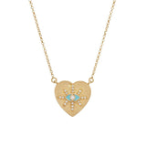 - Abyss Short Necklace Gold Pl/turquoise O/S Apoella
