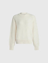 Activewear Varley Franco Knit Crew Sweater Egret Apoella