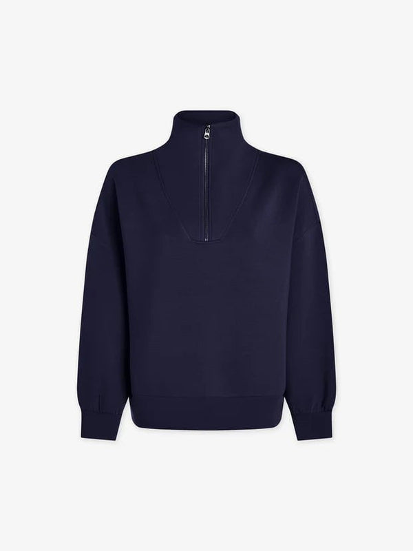 Activewear Varley Hawley Half Zip Sweater Blue Nights Apoella