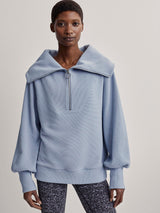 Activewear Varley Vine Half Zip Sweater Dusty Blue Apoella