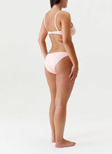 Bari Ring Detail Bikini Bottom Rose Ribbed