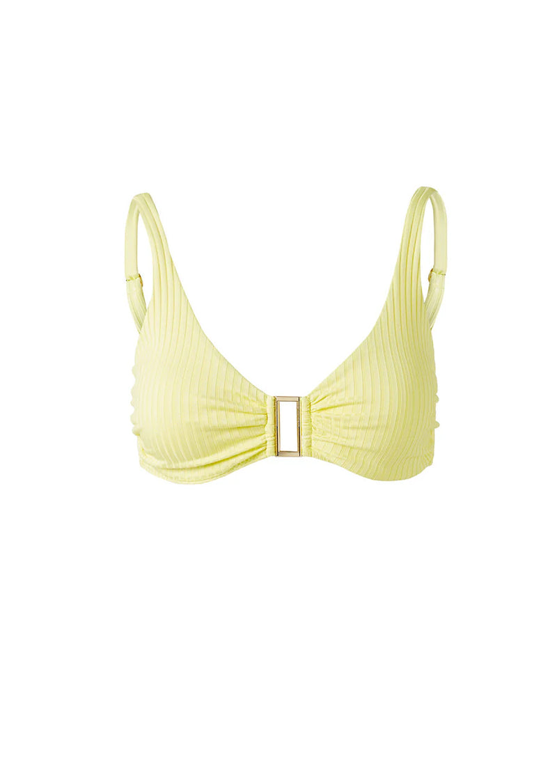 Bel Air Over The Shoulder Bikini Top Sunray Ribbed