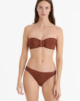 Bikini Eres Flamboyant Etincelant Bandeau U Classic Bikini Cuivre Lurex Apoella