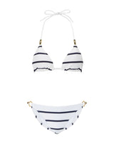 Bikini Heidi Klein Core Textured Rope Triangle Bikini Nautical Stripes Apoella