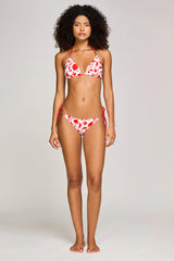 Bikini Heidi Klein Evia Reversible Triangle Bikini Floral White/Red Apoella
