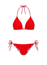 Bikini Heidi Klein Evia Reversible Triangle Bikini Floral White/Red Apoella
