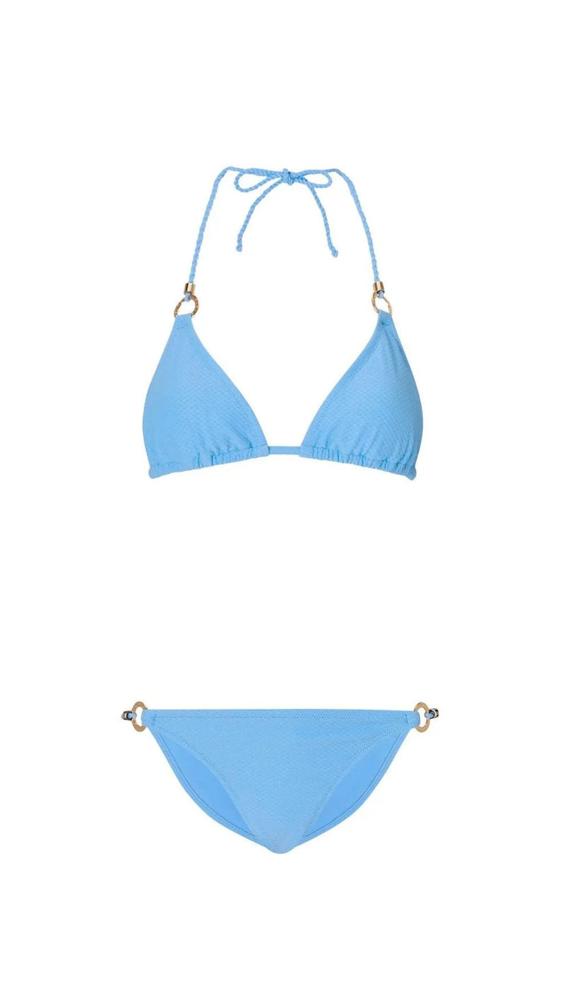 Bikini Heidi Klein Ocean Tide Triangle Ring Bikini Light Blue Apoella