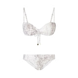 Bikini Heidi Klein Textured Bandeau Hipster Bikini Snake Apoella