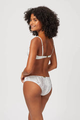 Bikini Heidi Klein Textured Bandeau Hipster Bikini Snake Apoella