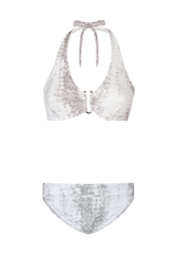 Bikini Heidi Klein Textured U Bar Fold Over Bikini Snake Apoella