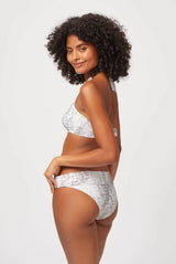 Bikini Heidi Klein Textured U Bar Fold Over Bikini Snake Apoella