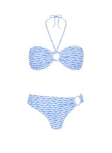 Bikini Heidi Klein Tinos Ring Bandeau Bikini Light Blue/White Apoella