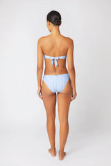 Bikini Heidi Klein Tinos Ring Bandeau Bikini Light Blue/White Apoella