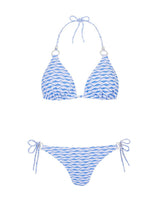 Bikini Heidi Klein Tinos Ring Triangle Bikini Light Blue/White Apoella