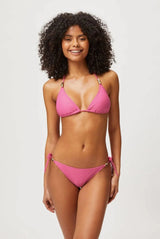 Bikini Heidi Klein Triangle Tie Side Bikini Pink Magenta Apoella