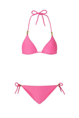 Bikini Heidi Klein Triangle Tie Side Bikini Pink Magenta Apoella