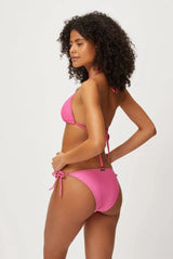 Bikini Heidi Klein Triangle Tie Side Bikini Pink Magenta Apoella