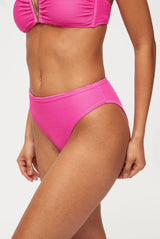 Bikini Heidi Klein Tulum V-bar Bandeau Fold Over Bikini Pink Apoella