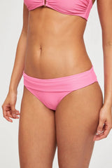 Bikini Heidi Klein U-bar Fold Over Bikini Pink Magenta Apoella
