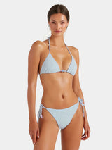 Bikini Hunza G Gina Beaded Triangle Bikini Metallic Ice Blue O/S / Ice Blue Apoella