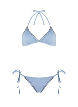 Bikini Kiohne Ocean/Zoe Triangle Embroidered Bikini Sky Blue Apoella