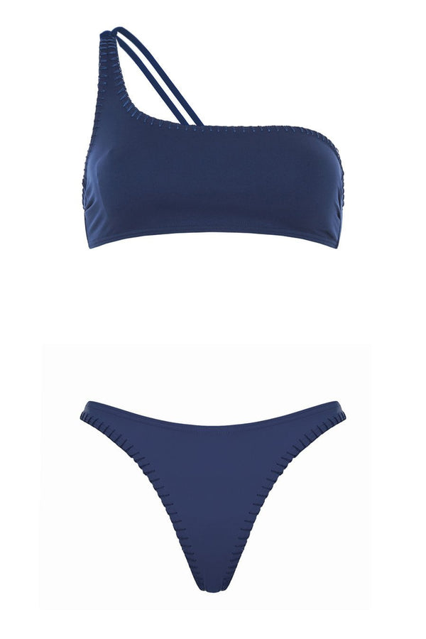 Bikini Kiohne Spaces/Saltwater One Shoulder Bikini Night Blue Apoella