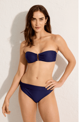 Bikini Lenny Niemeyer Drop Bandeau Ruched Bikini Tile Blue Apoella