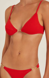 Bikini Lenny Niemeyer Triangle Snaffle Detail High Cut Bikini Paprika Apoella