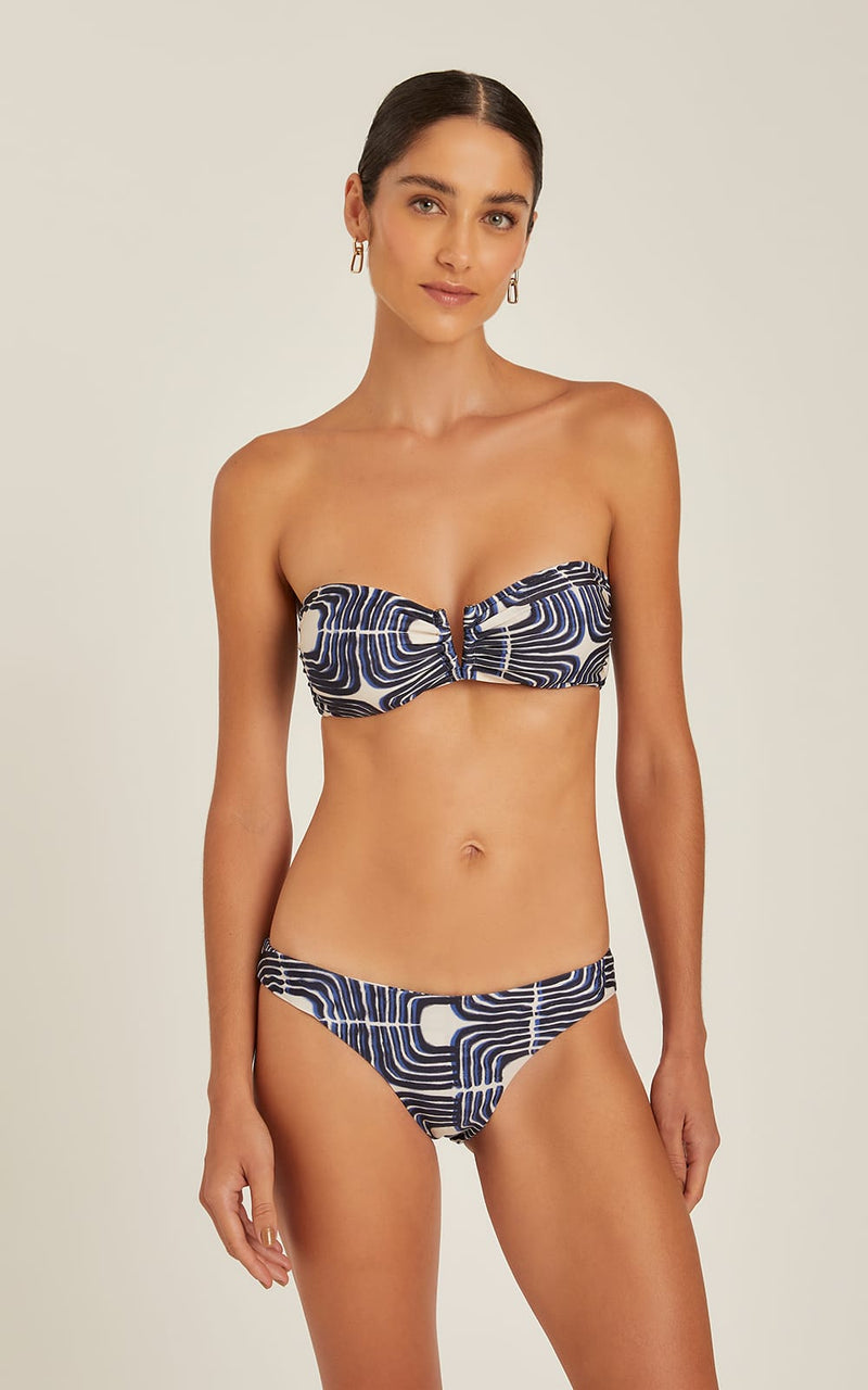 Bikini Lenny Niemeyer V Bandeau Mid Rise Bikini Paros Apoella