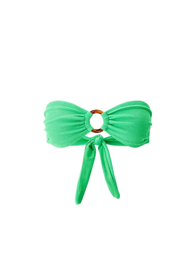 Bikini Melissa Odabash Belgium Bandeau Ring Bikini Top Green Ridges Apoella
