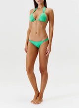 Bikini Melissa Odabash Caracas Halterneck Ring Detail Bikini Top Green Apoella