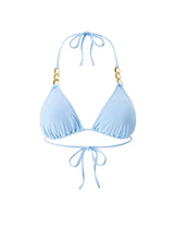 Bikini Melissa Odabash Gorda Triangle Chain Bikini Top Dusty Blue Apoella