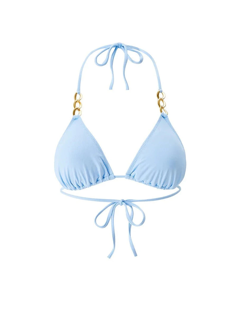 Bikini Melissa Odabash Gorda Triangle Chain Bikini Top Dusty Blue Apoella
