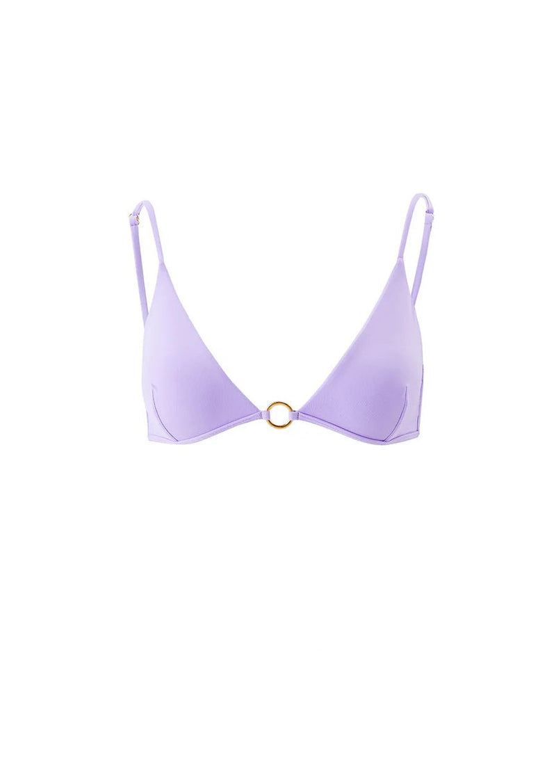 Bikini Melissa Odabash Greece Over The Shoulder Ring Detail Bikini Top Lavender Apoella