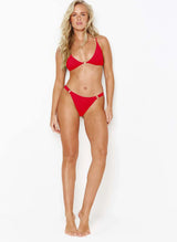 Bikini Melissa Odabash Greece Over The Shoulder Ring Detail Bikini Top Red Apoella