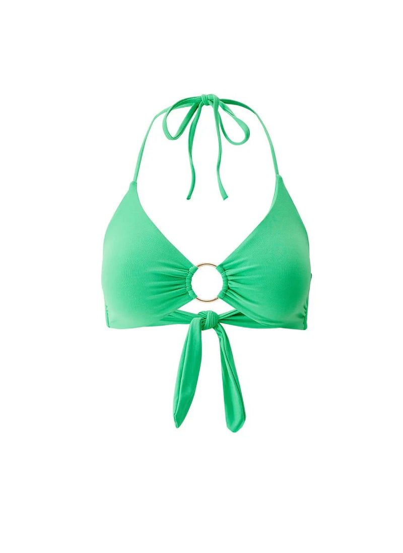 Bikini Melissa Odabash Hamburg Halter Ring Bikini Top Green Apoella