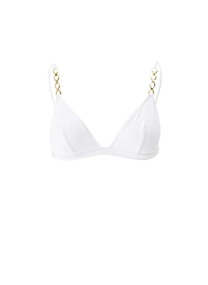 Bikini Melissa Odabash Mexico Bralette Chain Bikini Top White Apoella