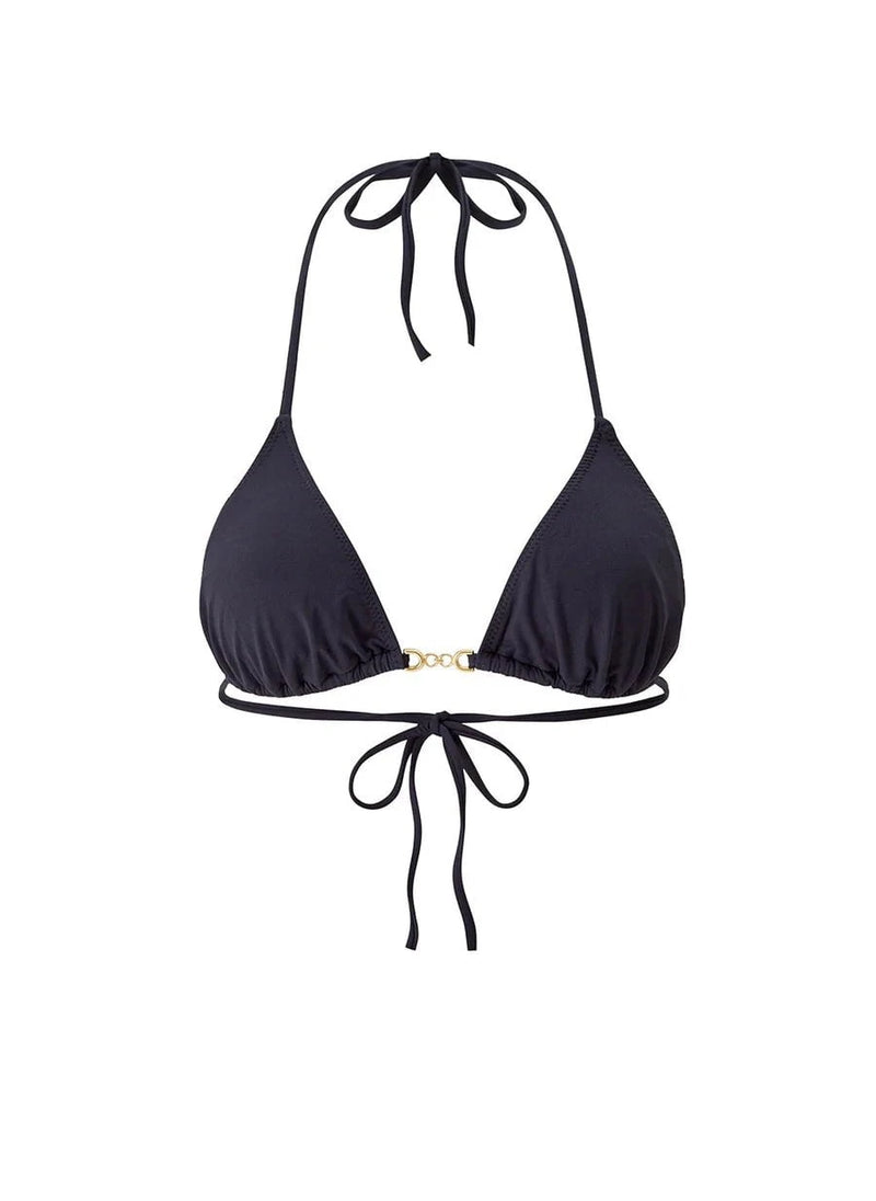 Bikini Melissa Odabash Monza Triangle Chain Bikini Top Black Apoella