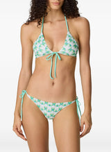 Bikini Missoni Triangle Bikini Floral Lace Blue Green Apoella