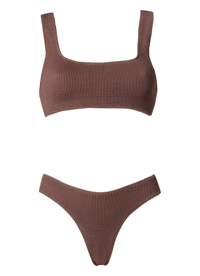 Bikini Stefania Frangista August Athletic Bikini Seersucker Brown Apoella
