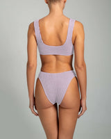 Bikini Stefania Frangista August Athletic Bikini Seersucker Metallic Lilac Apoella