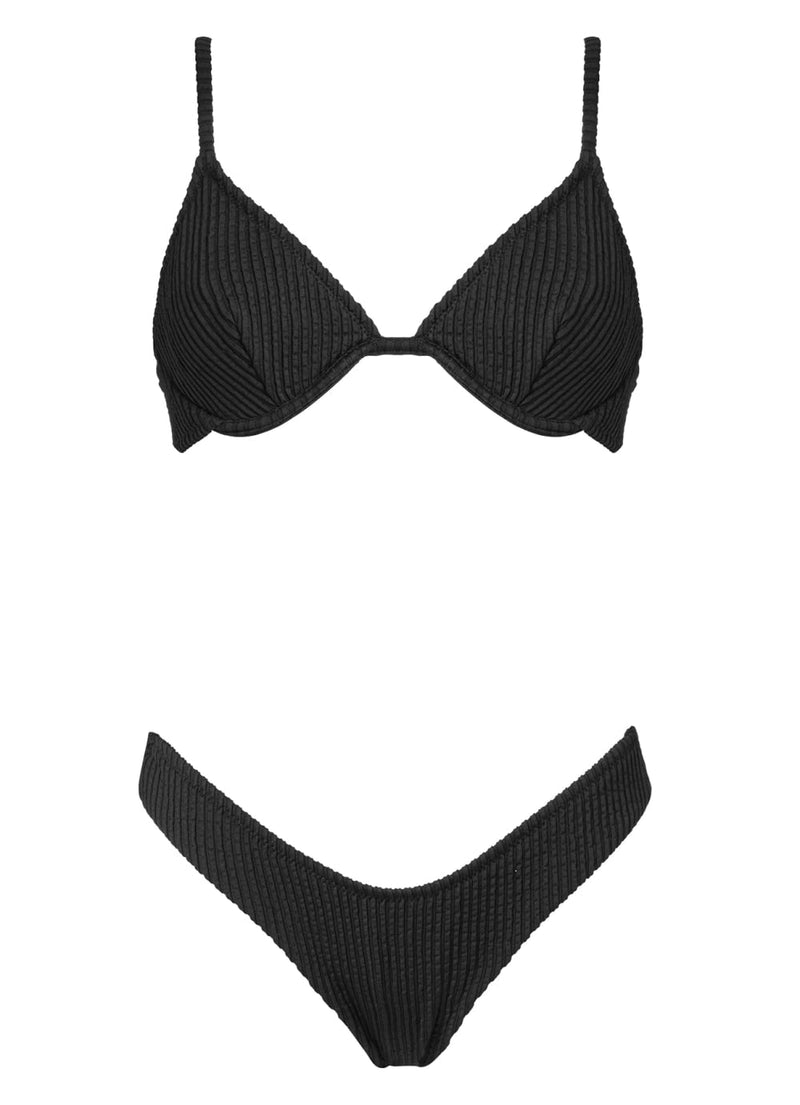 Bikini Stefania Frangista Calisa Cap Bikini Curly Black Apoella