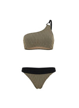 Bikini Zeus n Dione Demeter One Shoulder Bikini Black/gold Apoella