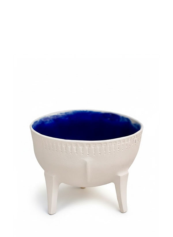 Bowls Zeus n Dione Cylix Bowl Ivory Matte Blue O/S / Ivory Navy Blue Apoella