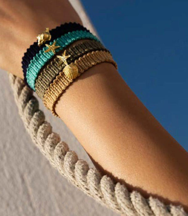 Bracelets Antonia Karra Starfish B Macrame Bracelet Taupe O/S Apoella