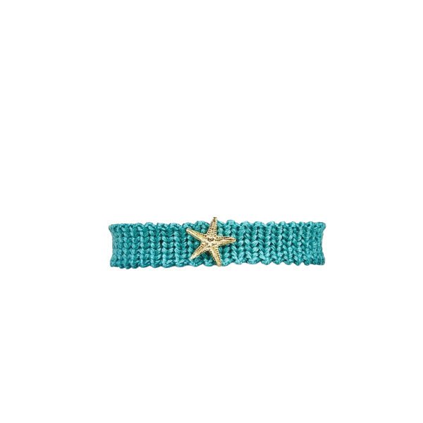 Bracelets Antonia Karra Starfish Macrame Bracelet Turquoise Gold Plated O/S Apoella