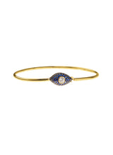Bracelets ASTRA Large Oval Evil Eye Bracelet Gold-Navy-White O/S Apoella