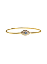 Bracelets ASTRA Large Oval Evil Eye Bracelet Gold-White-Sky O/S Apoella